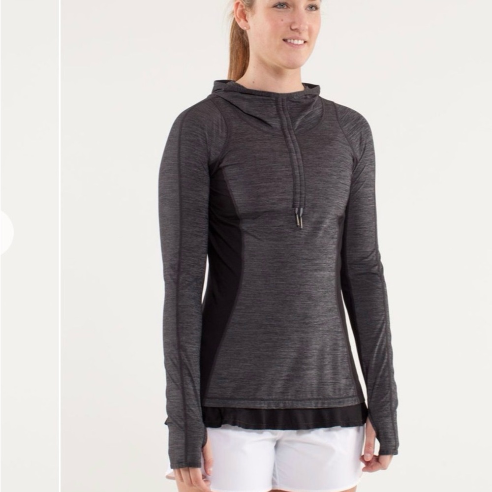 Lululemon Run in the Sun pullover size 6 gray activewear exercise B081